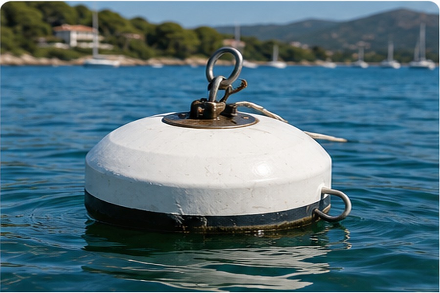 Bouée de mouillage dans la baie