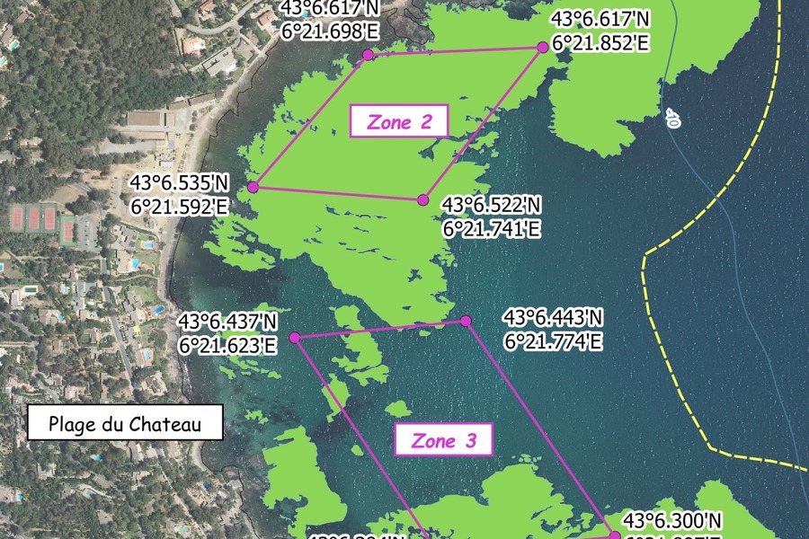 Carte de zonage n°19 de la DDTM dans la baie du Gau